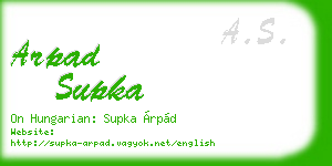 arpad supka business card